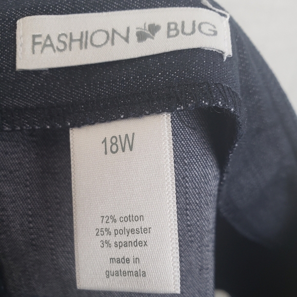 Fashion Bug Dark Washed Blue Jean Skirt Sz 18W - Picture 5 of 7